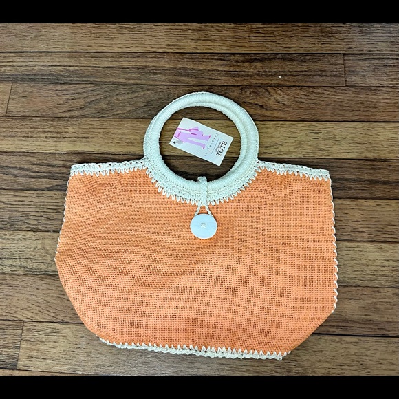 NWT handbag for women, summer style, orange color. - Picture 3 of 5
